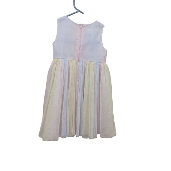 Bonnie Jean 4T Girls Pastel Glitter Dress & Pink Nannette sweater Cardigan Set - Picture 2 of 9